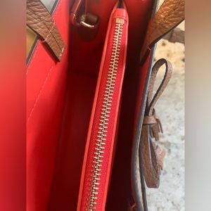 Kate Spade Pebbled Leather New York Small Satchel with matching wallet.